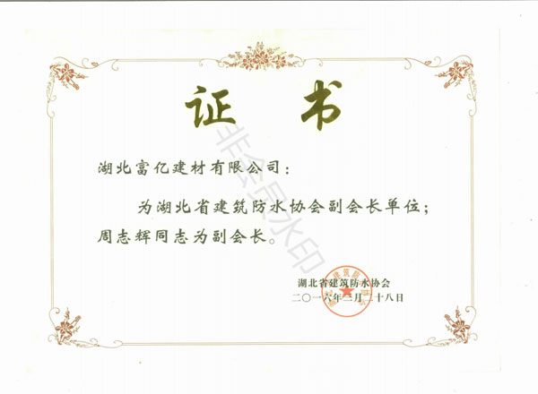 湖北省建筑防水協會副會長單位